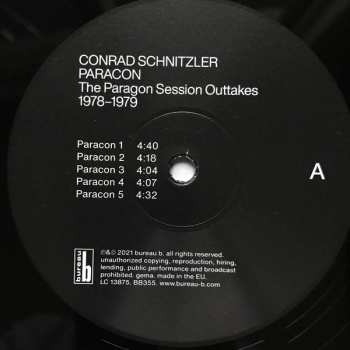 LP Conrad Schnitzler: Paracon (The Paragon Session Outtakes 1978-1979)