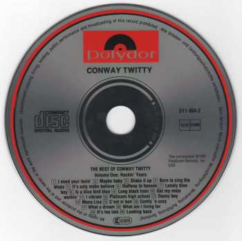CD Conway Twitty: The Best of Conway Twitty - Volume 1 : Rockin' Years
