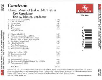 CD Cor Cantiamo: Canticum (Choral Music Of Jaakko Mäntyjärvi)