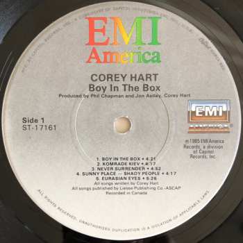 LP Corey Hart: Boy In The Box