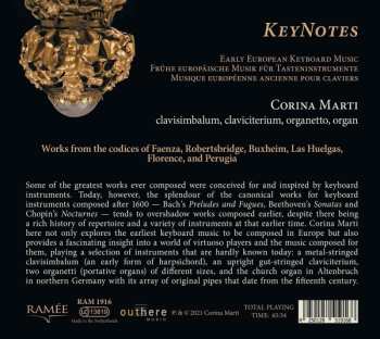 CD Corina Marti: Keynotes. Early European Keyboard Music