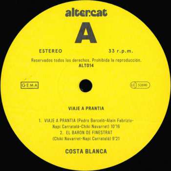 LP Costa Blanca: Viaje A Prantia