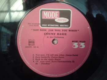 LP Count Basie Orchestra: Not Now, I'll Tell You When