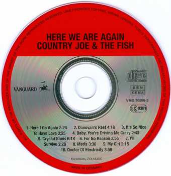 CD Country Joe And The Fish: Here We Are Again