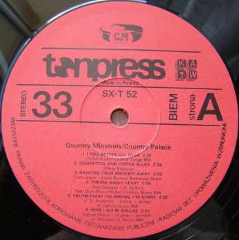LP Country Minstrels: Country Palace