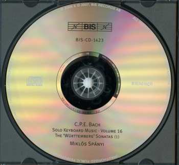 CD Carl Philipp Emanuel Bach: ‘Württemberg’ Sonatas (1)