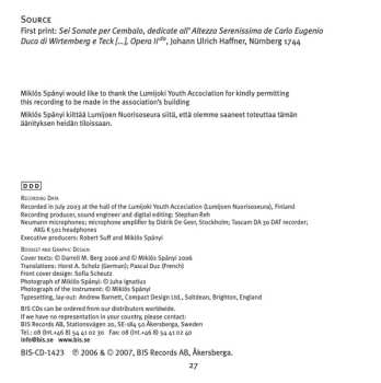 CD Carl Philipp Emanuel Bach: ‘Württemberg’ Sonatas (1)