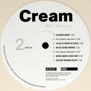 2LP Cream: BBC Sessions LTD | NUM | CLR