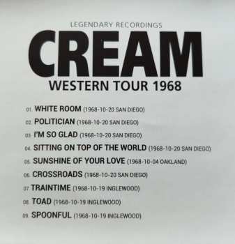 CD Cream: Western Tour 1968