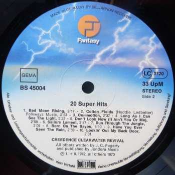 LP Creedence Clearwater Revival: 20 Super Hits
