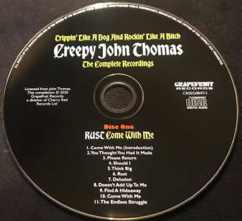 3CD/Doos Creepy John Thomas: Trippin' Like A Dog And Rockin' Like A Bitch: The Complete Recordings