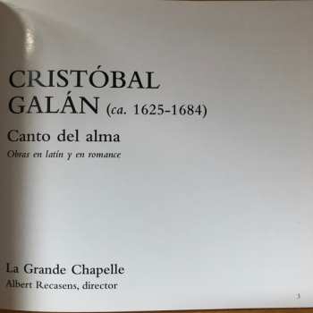 2CD/Doos La Grande Chapelle: Canto Del Alma: Obras En Latín Y En Romance