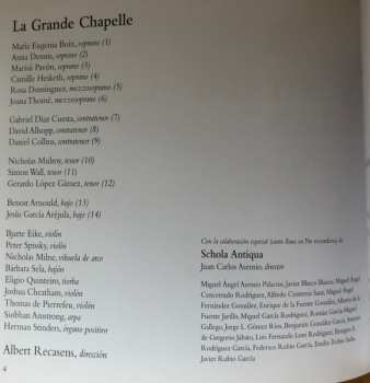 2CD/Doos La Grande Chapelle: Canto Del Alma: Obras En Latín Y En Romance