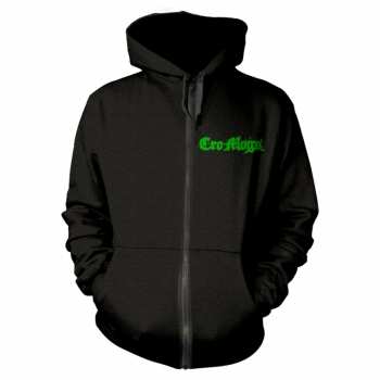Merch Cro-Mags: Hoodie Met Rits Green Logo Cro-mags