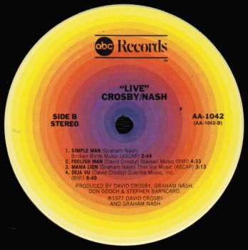 LP Crosby & Nash: Live