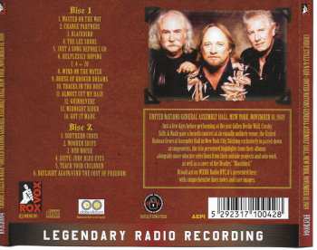 2CD Crosby, Stills & Nash: UN General Assembly WXRK NYC 18 November 1989