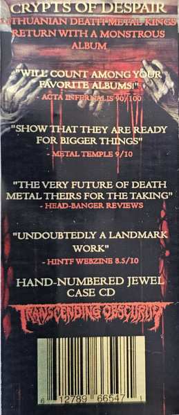 CD Crypts Of Despair: We Belong In The Grave NUM | LTD