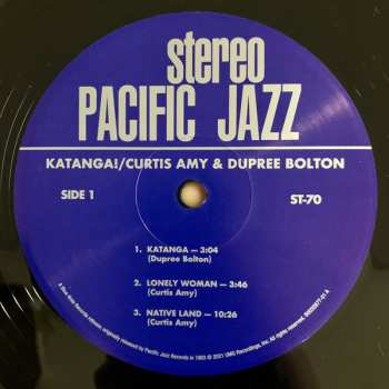 LP Curtis Amy: Katanga!