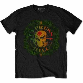 Merch Cypress Hill: T-shirt South Gate Logo Cypress Hill & Leaves 