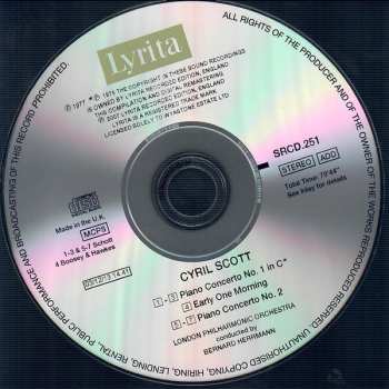 CD Bernard Herrmann: Piano Concertos 1 & 2 / Early One Morning 
