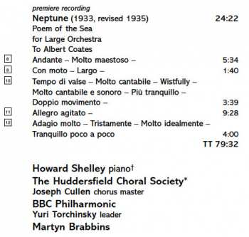 CD Huddersfield Choral Society: Symphony No. 3 'The Muses' / Piano Concerto No. 2 / Neptune (Premiere Recordings)