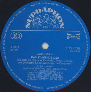 LP The Prague Symphony Orchestra: Das Klagende Lied
