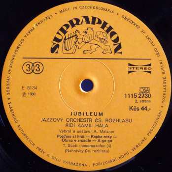 LP Czechoslovak Radio Jazz Orchestra: Jubileum