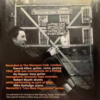 CD Daevid Allen Trio: Live 1963