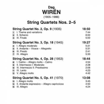 CD Dag Wirén: String Quartets 2-5