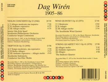 CD Nils-Erik Sparf: Violin Concerto / Triptych / Wind Quintet Op 42 / String Quartet No 5 Op 41