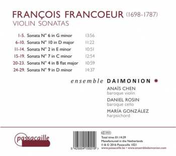 CD François Francœur: Violin Sonatas