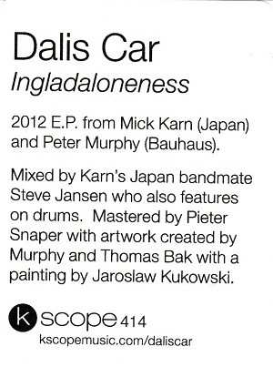 CD Dalis Car: InGladAloneness
