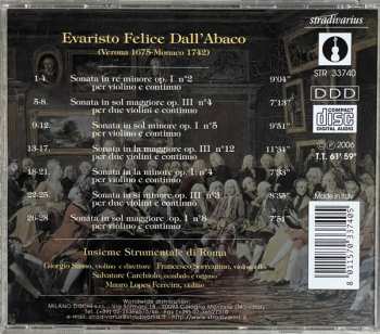 CD Evaristo Felice Dall'Abaco: Sonate Op.I. E Op. III