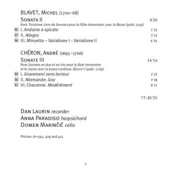 SACD Dan Laurin: Sonates Et Suites