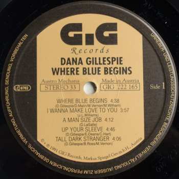 LP Dana Gillespie: Where Blue Begins