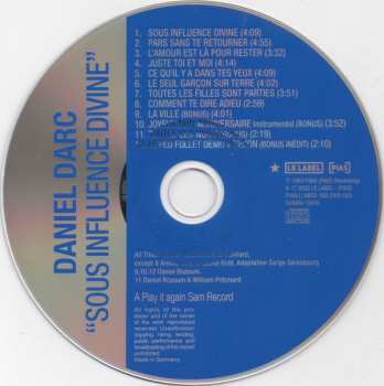 CD Daniel Darc: Sous Influence Divine LTD