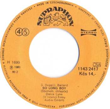 SP Danis Lyne: So Long Boy (Sbohem, Chlapče) / Sentimental (Sentimentální)