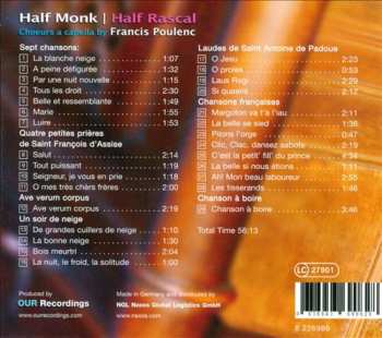 CD DR Vokalensemblet: Half Monk, Half Rascal: Choeurs A Cappella By Francis Poulenc