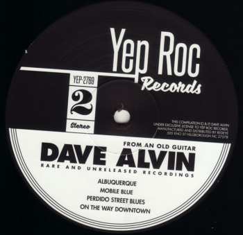 2LP Dave Alvin: From An Old Guitar (Rare And Unreleased Recordings)