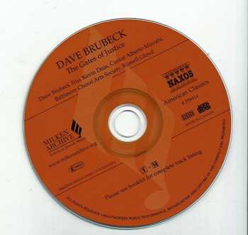 CD Dave Brubeck: The Gates Of Justice