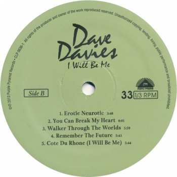 LP Dave Davies: I Will Be Me