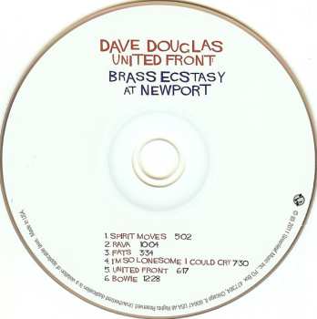 CD Dave Douglas United Front: Brass Ecstasy At Newport