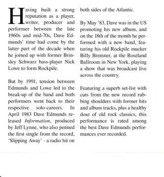 CD Dave Edmunds: New York Information