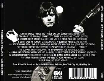 CD Dave Edmunds: New York Information