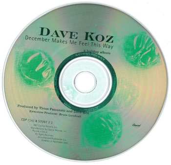 CD Dave Koz: December Makes Me Feel This Way - A Holiday Album