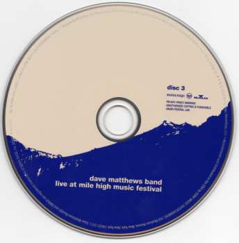 3CD Dave Matthews Band: Live At Mile High Music Festival