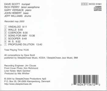 CD Dave Scott Quintet: Song For Amy