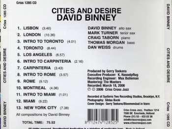 CD David Binney: Cities And Desire