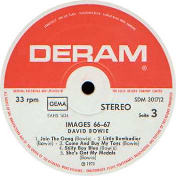 2LP David Bowie: Images 1966 - 1967
