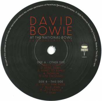 2LP David Bowie: At The National Bowl (UK Broadcast 1990) CLR